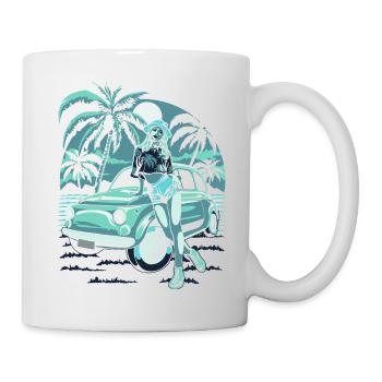 Été Lac Nature Flore Art Fleurs Mer Plage - Mug blanc - blanc - Droite