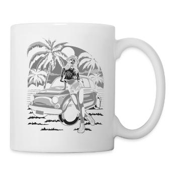 Été Lac Nature Flore Art Fleurs Mer Plage - Mug blanc - blanc - Droite