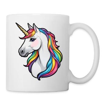 Einhorn Regenbogen Pride LGBTQ LGBTQIA+ - Tasse - Weiß - Rechts