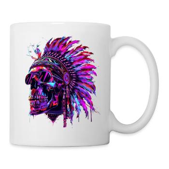 Indian Skull Indian Native American - Mug - white - Right
