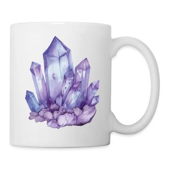 Lila Kristall Gruppe - Tasse - Weiß - Rechts