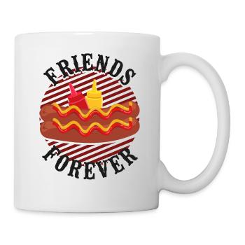 Hot Dog Adult Friends Forever - Tasse - Weiß - Rechts