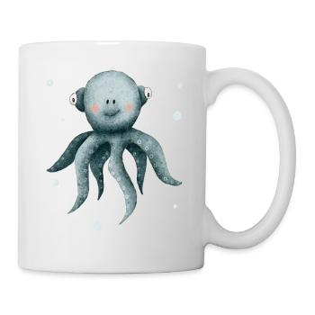 Octopus squid, cute sea creatures - Mug - white - Right