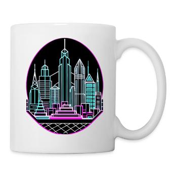Futuristische Stadt - Tasse - Weiß - Rechts