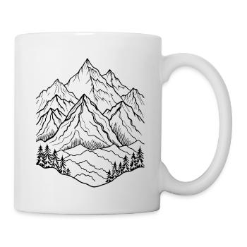 Paysage de montagne - Mug blanc - blanc - Droite