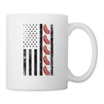 Hot-dog Adulte Drapeau américain - Mug blanc - blanc - Droite