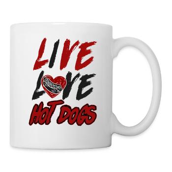 Hot Dog Adult Live Love Hot Dogs - Mug - white - Right