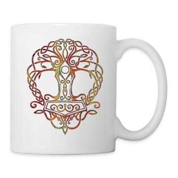 Vikings norden valhalla suède scandinavia flaga - Mug blanc - blanc - Droite