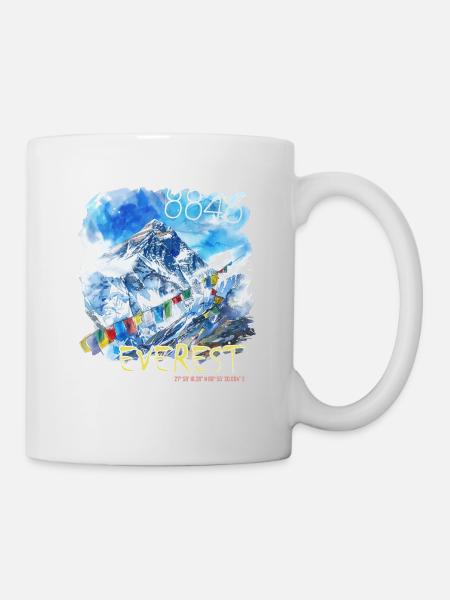 Mount Everest - Tasse - Weiß