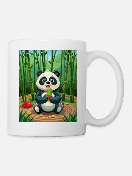 Panda mignon - Illustré - Mug blanc - blanc