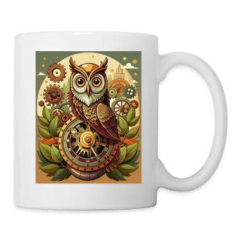 Eule der Zeit - Tasse - Weiß - Rechts