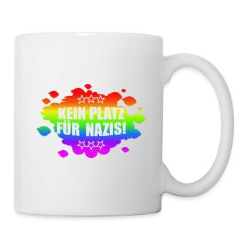 AfD stoppen gegen rechts Demokratie verteidigen - Tasse - Weiß - Rechts