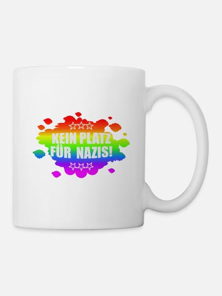 AfD stoppen gegen rechts Demokratie verteidigen - Tasse - Weiß