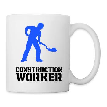 Construction Worker Construction Site Worker - Mug - white - Right