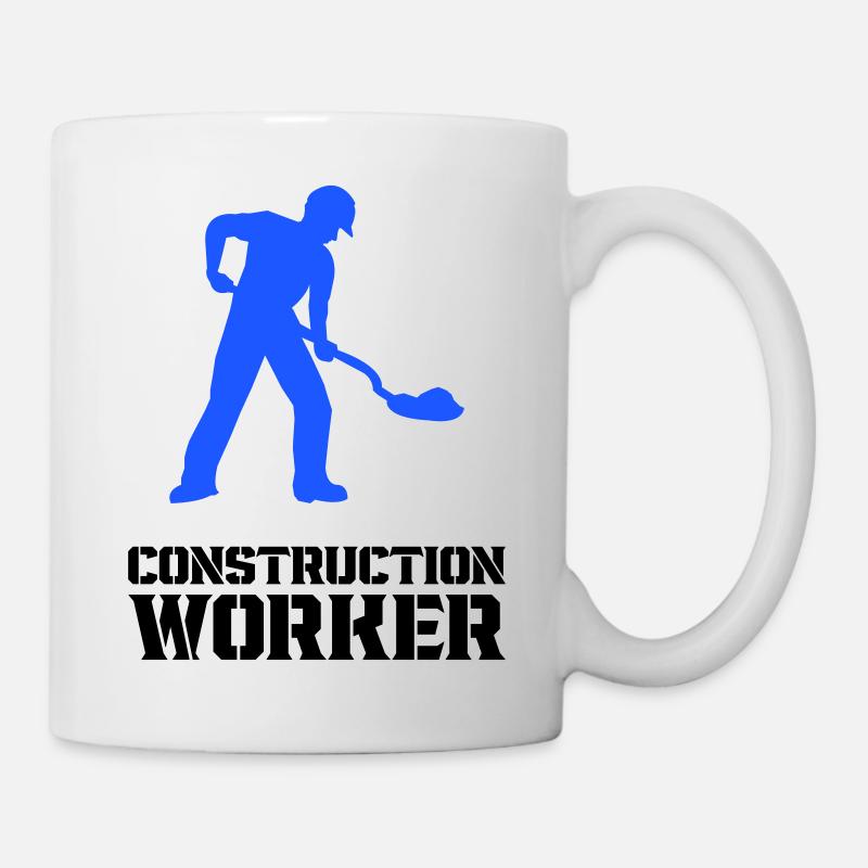 bauarbeiter baustelle worker - Tasse - Weiß