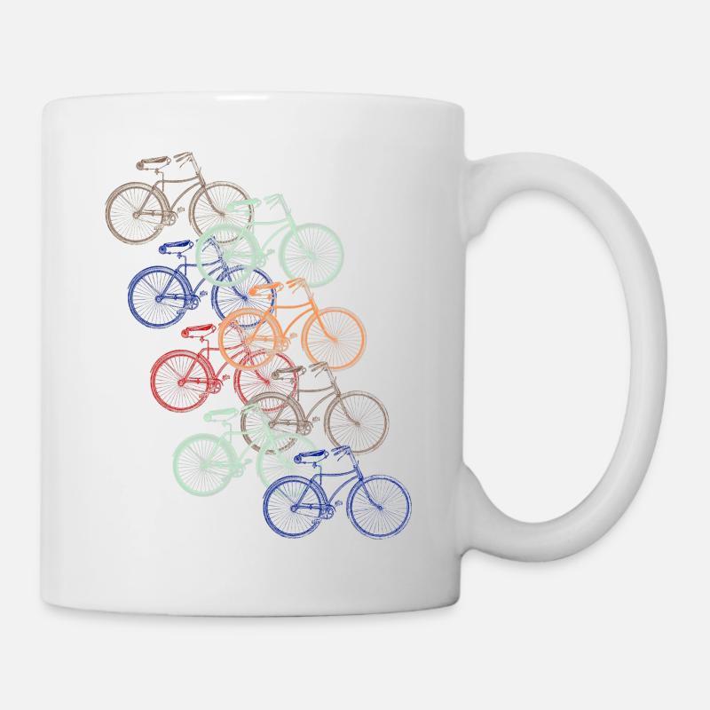 Retro Fahrräder - Tasse - Weiß