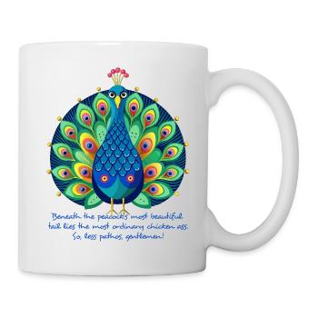 Erbärmlicher Pfau - Tasse - Weiß - Rechts