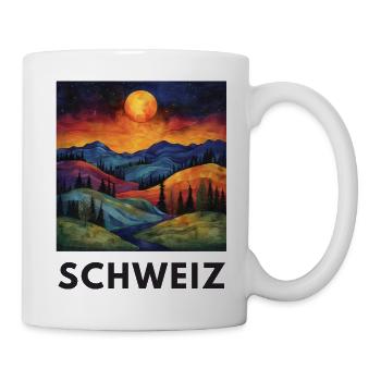 Schweiz Berge - Tasse - Weiß - Rechts