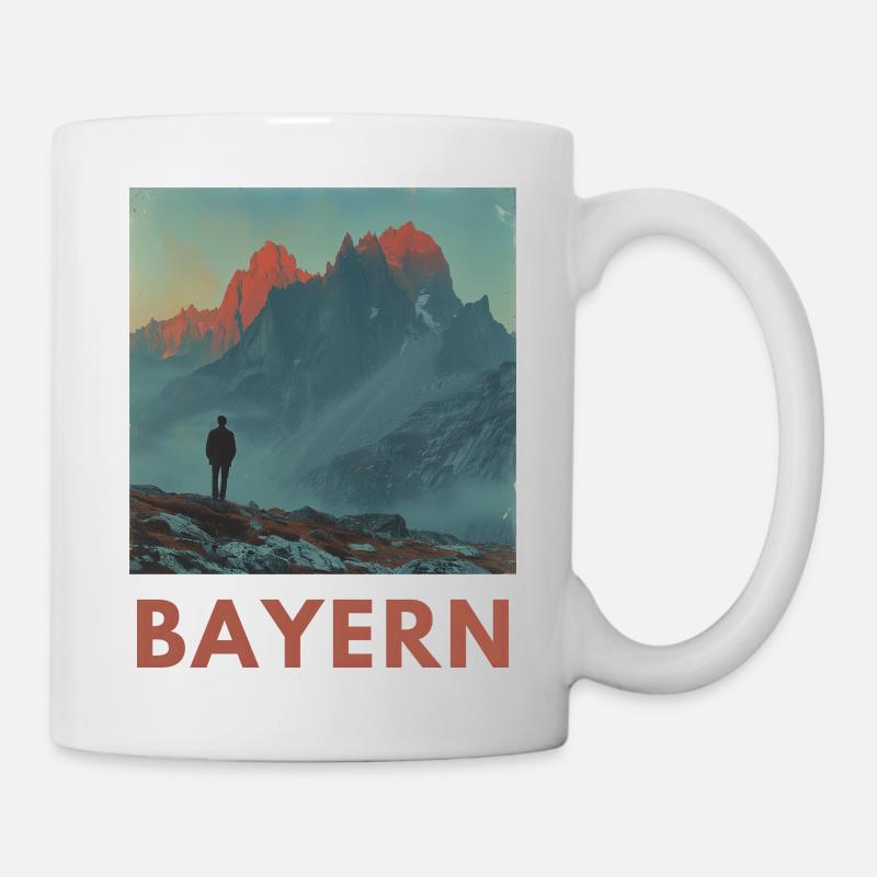 Montagnes Bavière Alpes Randonnée Trekking - Mug blanc - blanc