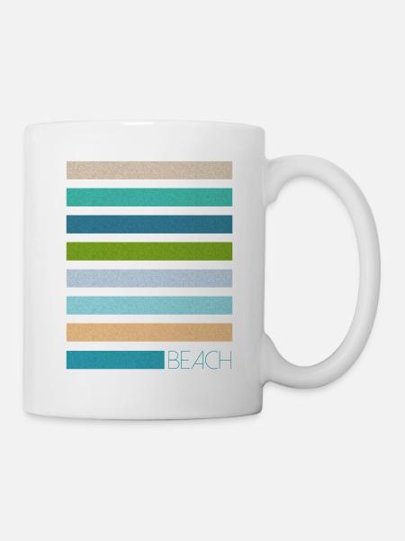 all the colours - beach - Tasse - Weiß