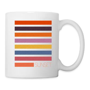 Toutes les couleurs - Coucher de soleil - Mug blanc - blanc - Droite