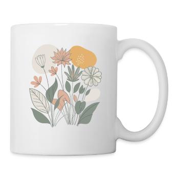 Blumen - Color blobs - Tasse - Weiß - Rechts
