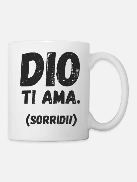 Dieu vous aime. Sourire! - Mug blanc - blanc