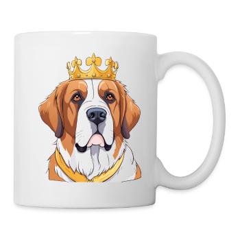 "Gekrönte Häupter" - Bernhardiner - Tasse - Weiß - Rechts