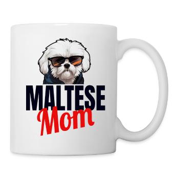 Maltese Lapdog Puppy Muttertag Welpe - Tasse - Weiß - Rechts
