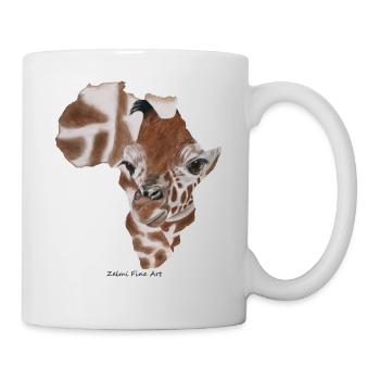 carte de l'Afrique Girafe - Mug blanc - blanc - Droite