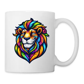 psychedelic lion - Mug - white - Right