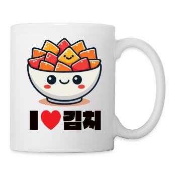 I Love Kimchi Bowl Korean Food - Mug - white - Right