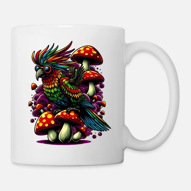 Perroquet coloré - Mug blanc - blanc