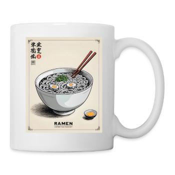 Bol de ramen vintage - Mug blanc - blanc - Droite