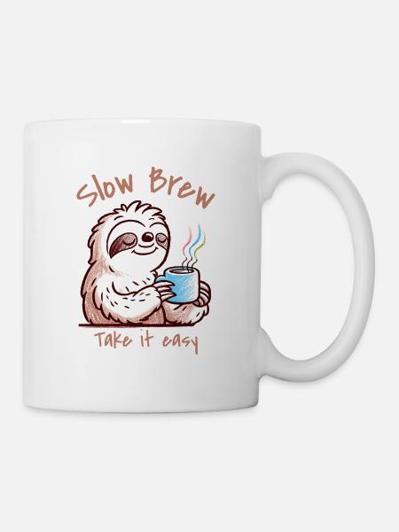 Slow Brew - Tasse - Weiß