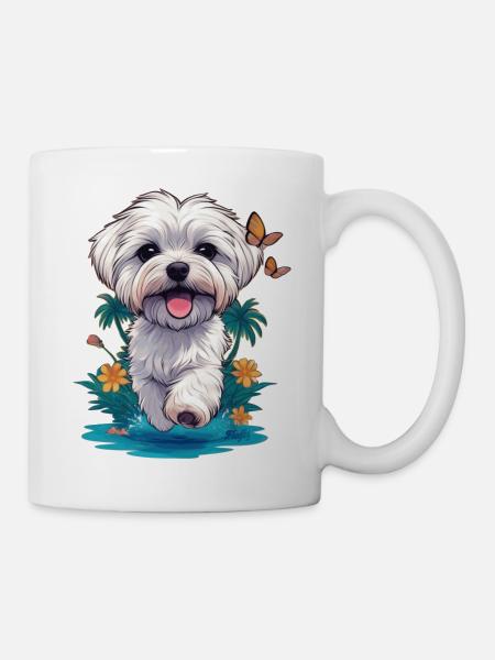 Malteserwelpe 🐾 - Tasse - Weiß