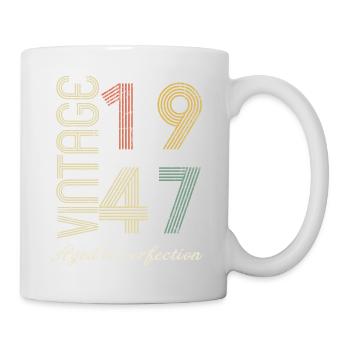 77 Year Old Birthday Gift - 1947 - Mug - white - Right