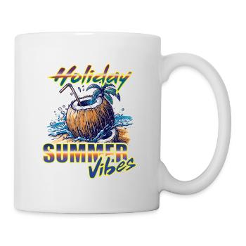 Urlaubs T Shirt Holiday - Tasse - Weiß - Rechts