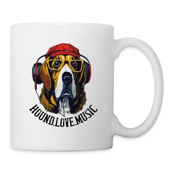 Jagdhund. Liebe. Musik. - Tasse - Weiß - Rechts