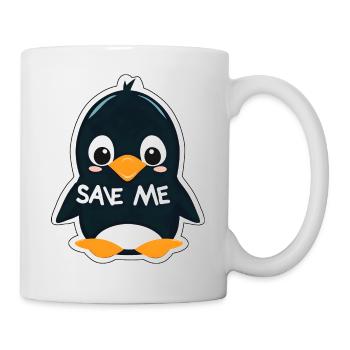 An adorable penguin to save - Mug - white - Right