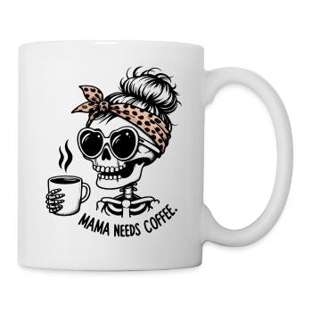 Mama Needs Coffee Skeleton - Mug - white - Right