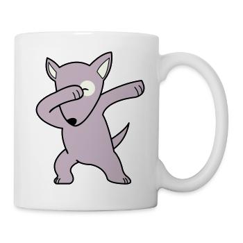 dog dabbing 02 - Mug - white - Right
