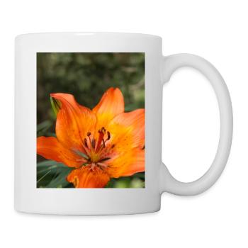 Orangefarbene Tigerlilie - Tasse - Weiß - Rechts