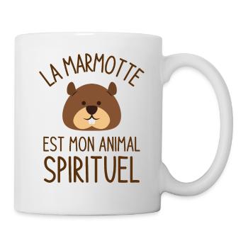 La marmotte est mon animal spirituel 2 - Mug blanc - blanc - Droite