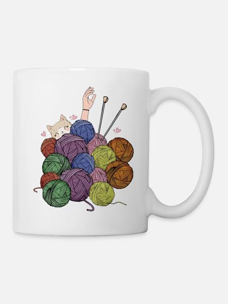 I'm Ok Häkeln & Stricken Lustiges Häkeln Stricken - Tasse - Weiß