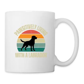 pawsitively living with a labrador - Tasse - Weiß - Rechts