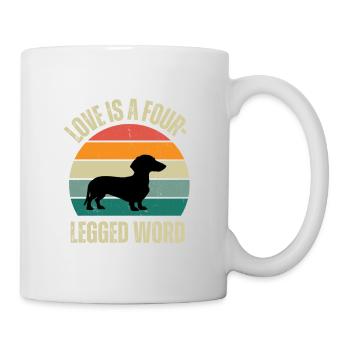 love is a four-legged word - Tasse - Weiß - Rechts
