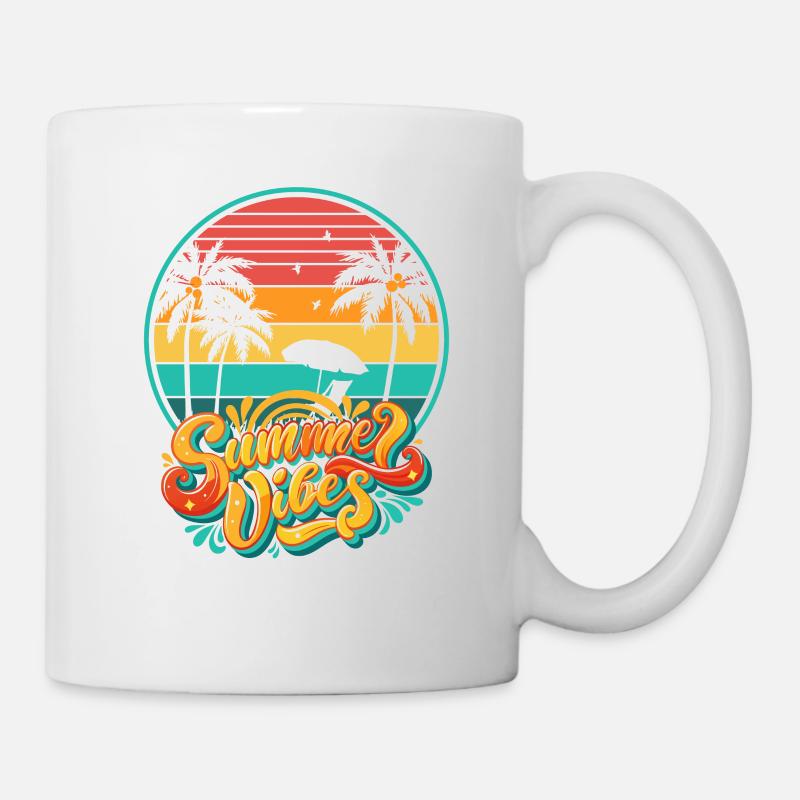 Sunset summer vibes - Mug - white