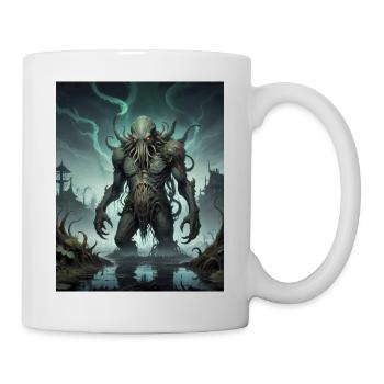 sumpf monster dunkel horror gruselig Halloween gruselig - Tasse - Weiß - Rechts