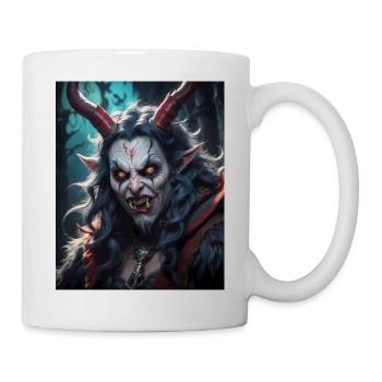 Krampus Monster dunkel Horror gruselig Halloween gruselig - Tasse - Weiß - Rechts